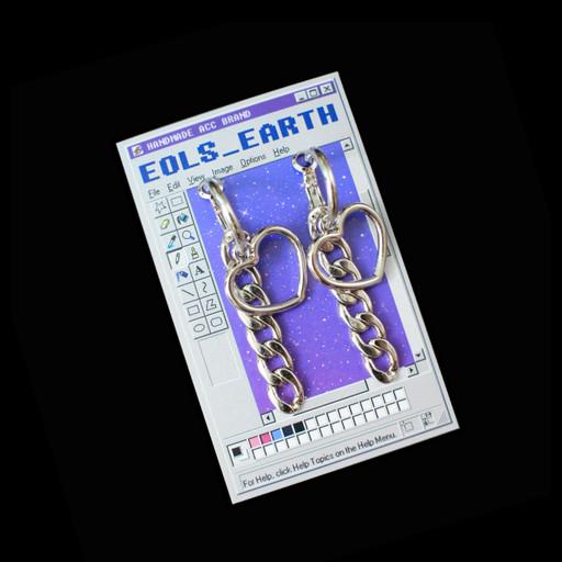 (귀찌/피어싱O)츄잉하트ver2 분리할수있는하트링귀걸이