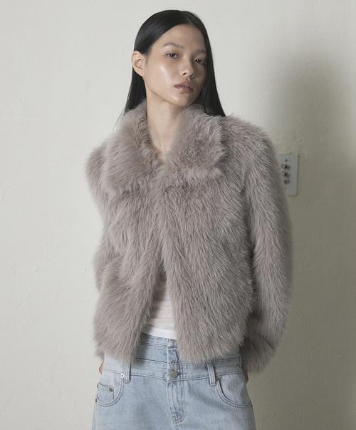 포우 퍼 자켓 - 애쉬 그레이