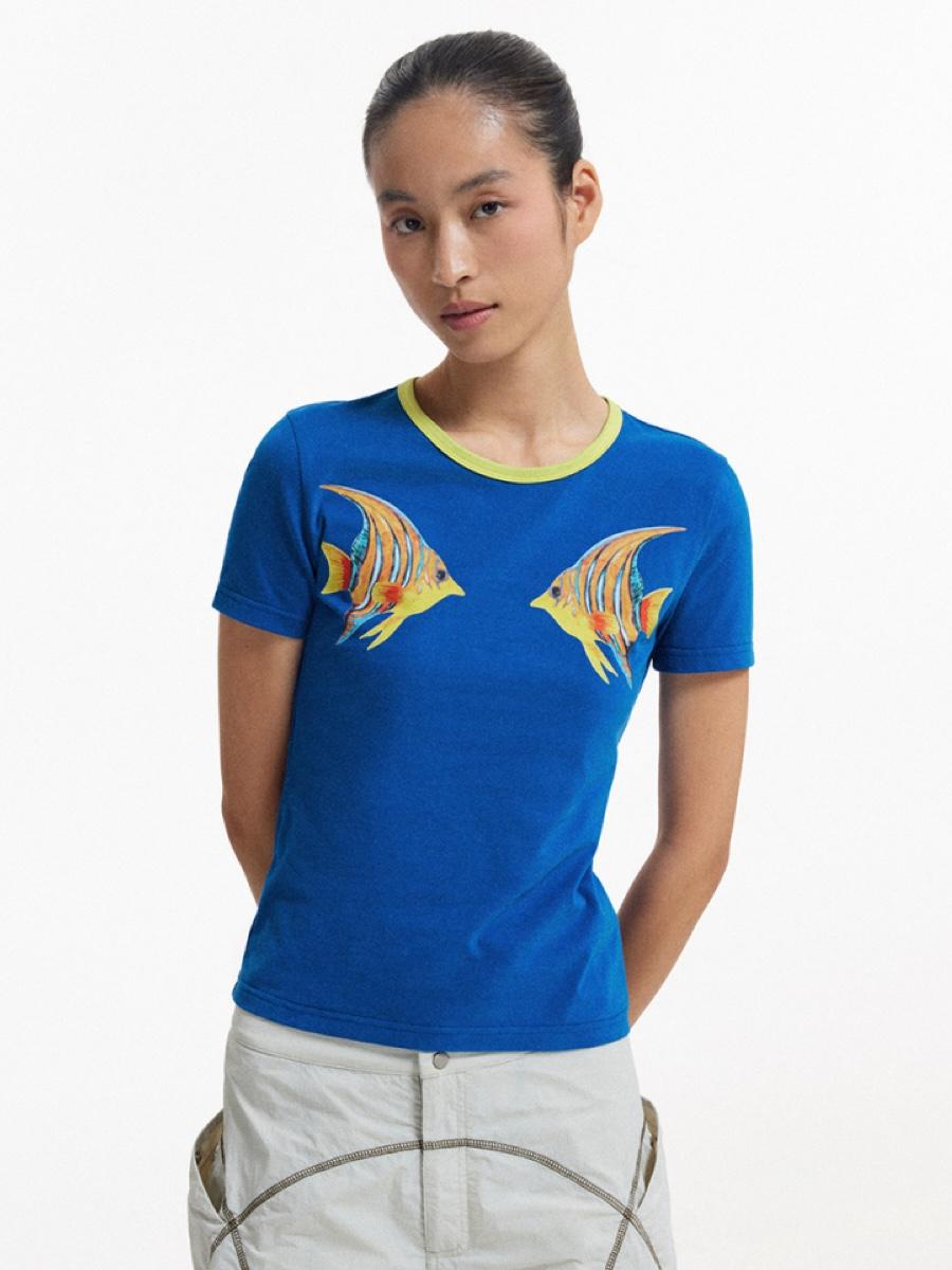 CONP Tropical Fish Contrast T-shirt