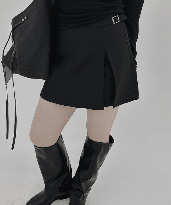 #13826 트렌디 버클 미니 치마 바지 스커트 : 그레이,블랙 2color / S~4XL