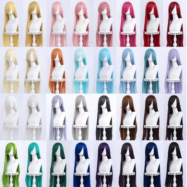 코스프레 100cm 긴머리 장발 가발 모음 (32컬러)