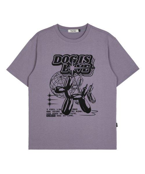 Magic balloon dog 반팔티셔츠 퍼플