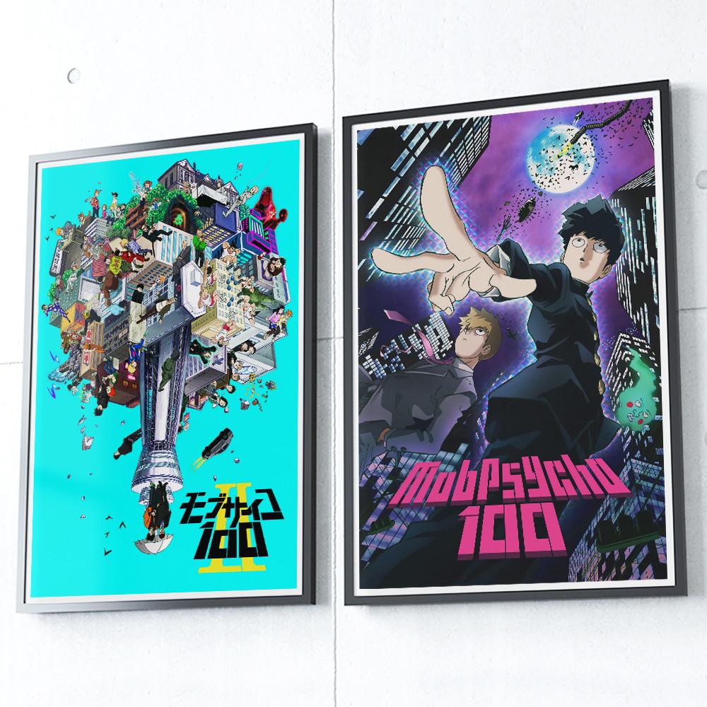 모브 사이코 100 만화 애니 사진 포스터 액자 카게야마 시게오 리츠 에쿠보 레이겐 아라타카 모브싸이코100