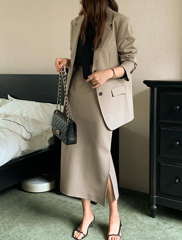 M. 란느 사이드슬릿 스커트 셋업 (3col)<span style=font-size:0pt