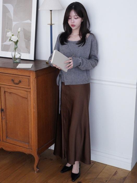 A-Line Glossy Skirt_3color