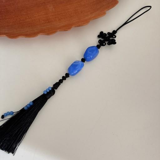 흑 전통매듭  스카이 구슬 전통한복 노리개