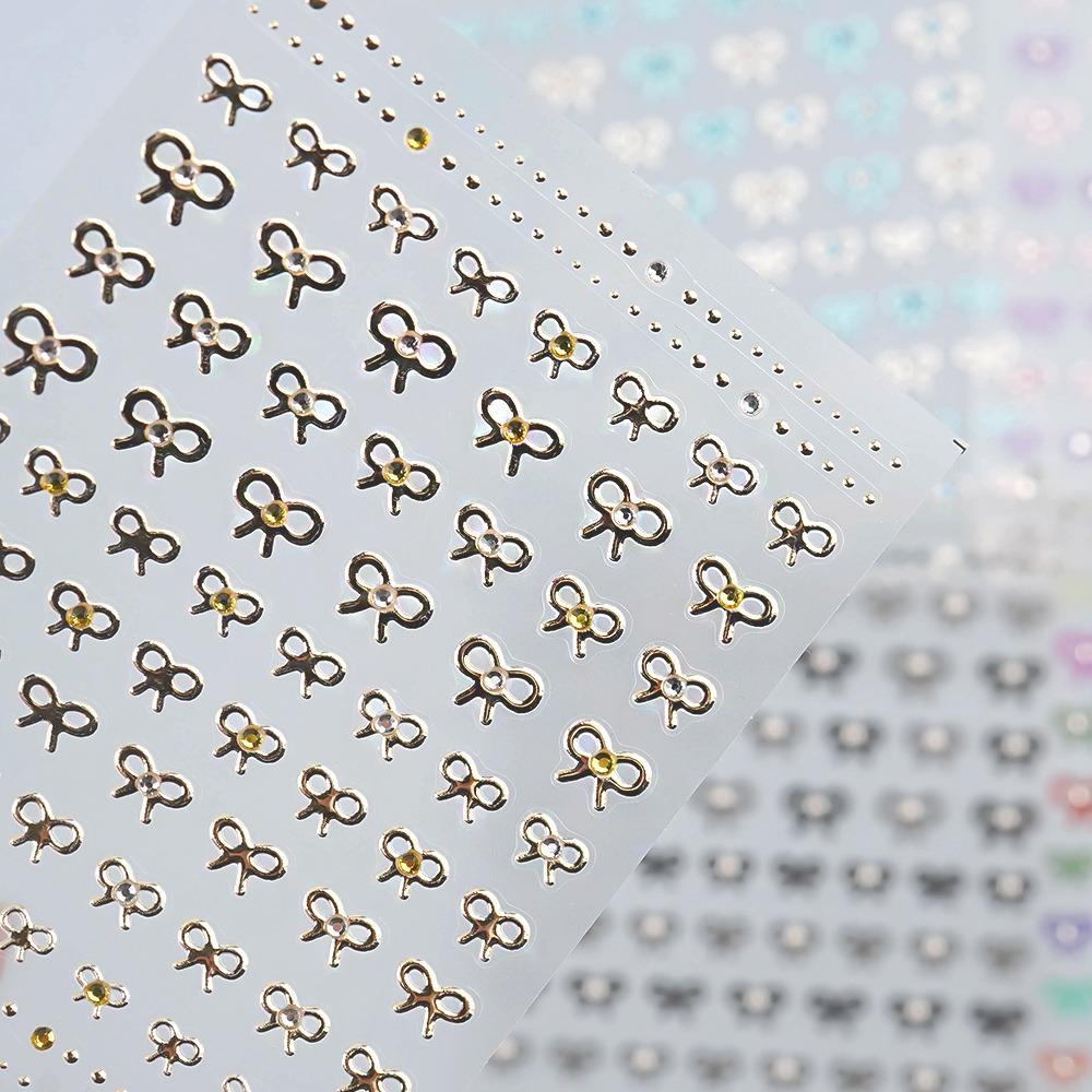 3D엠보 네일스티커-182 리본 매듭 와이어