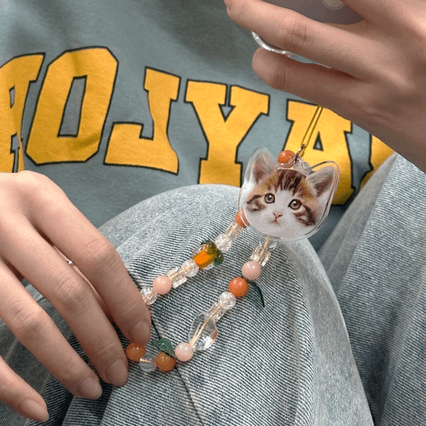 ♥커스텀♥ 탠저린 비즈스트랩