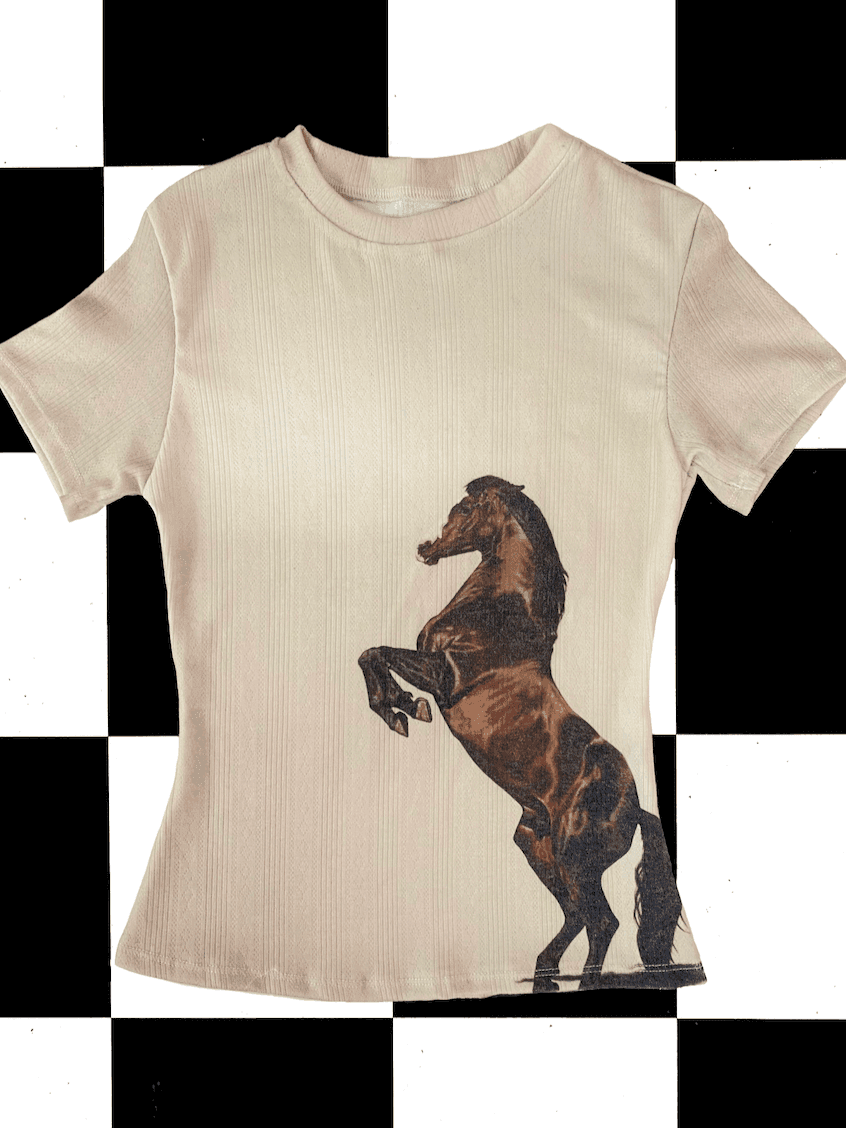 HORSE POINTELLE TEE