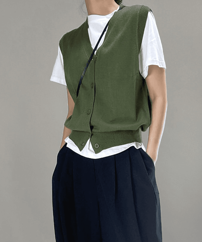 맵시 버튼 Vest