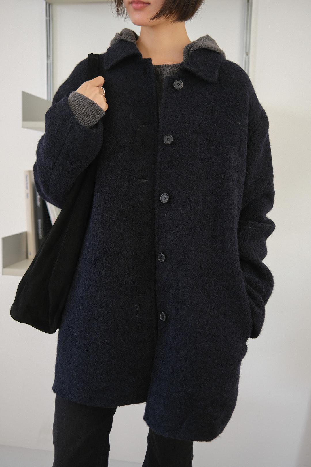 Alpaca mohair half coat (2col)