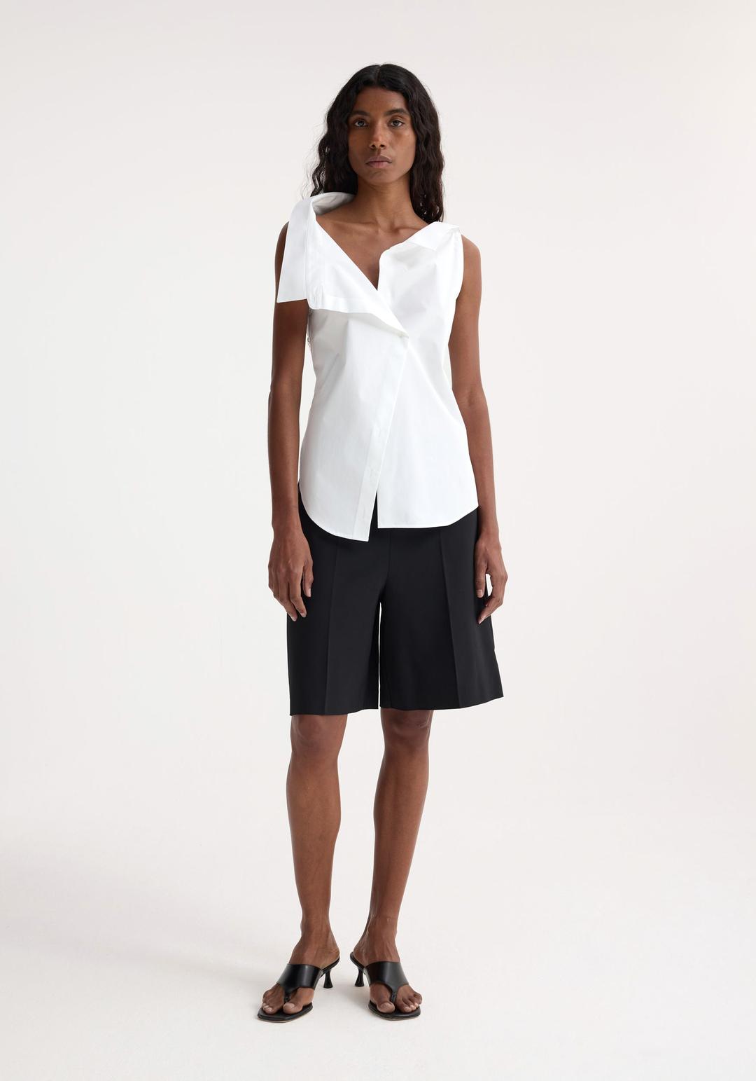 Deconstructed off-shoulder top | optic white - optic white / 32