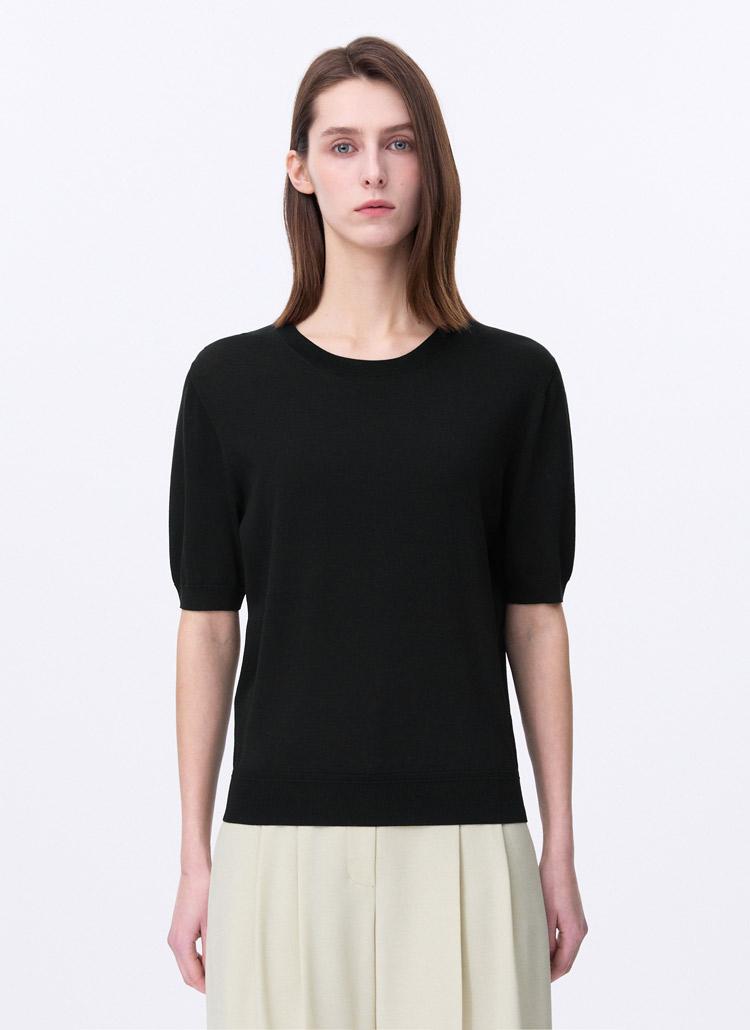 [NEW] 라운드넥 하프 슬리브 니트_SSKPOP22110