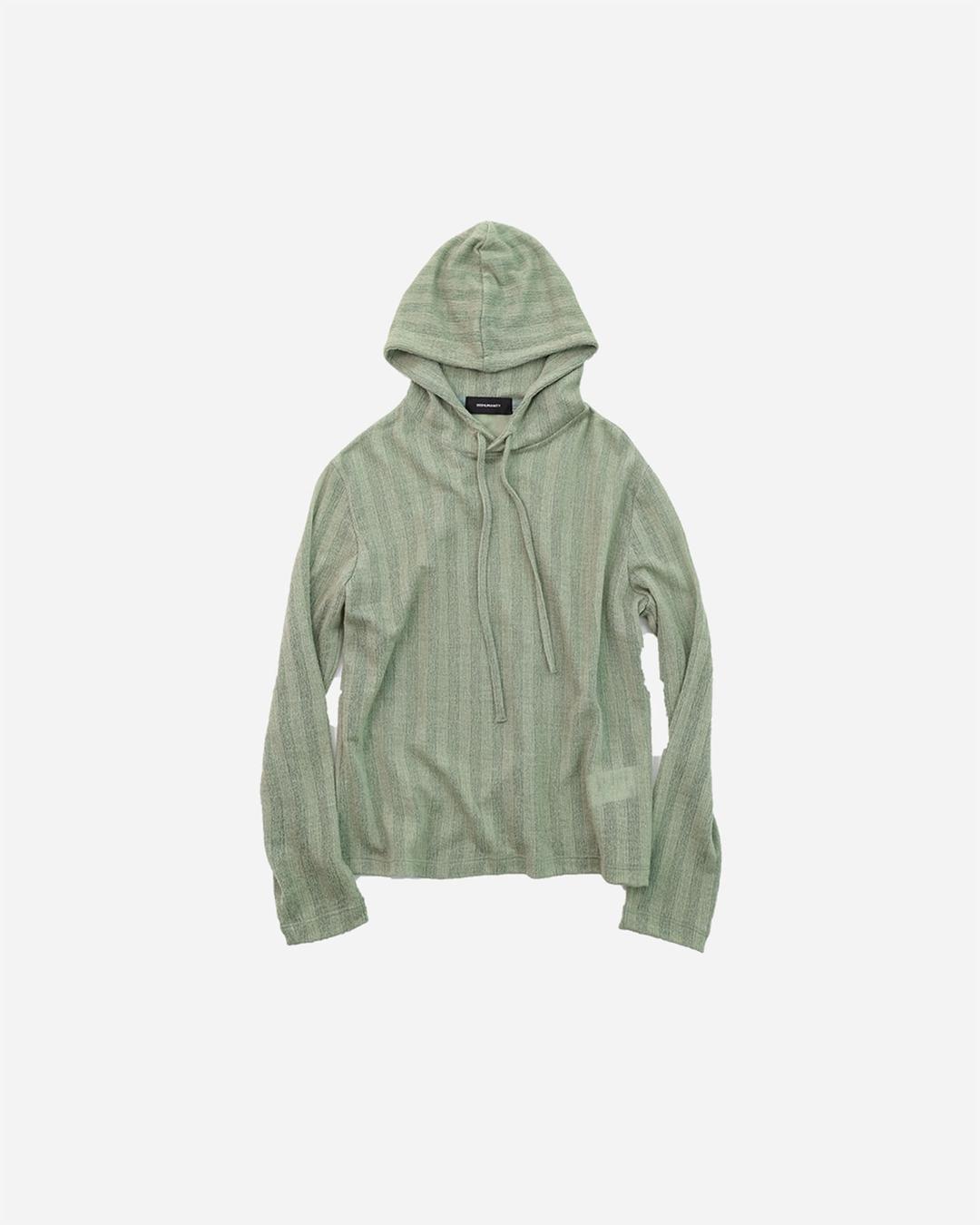 JACQUARD STRIPE HOODIE (LIGHT GREEN)