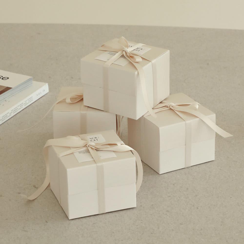 데일리 니즈 큐브 원터치 박스 답례 상자 답례품 선물 미니 단상자 고급 쿠키 캔들 싸바리 포장 디저트 스페이스블랙 1개