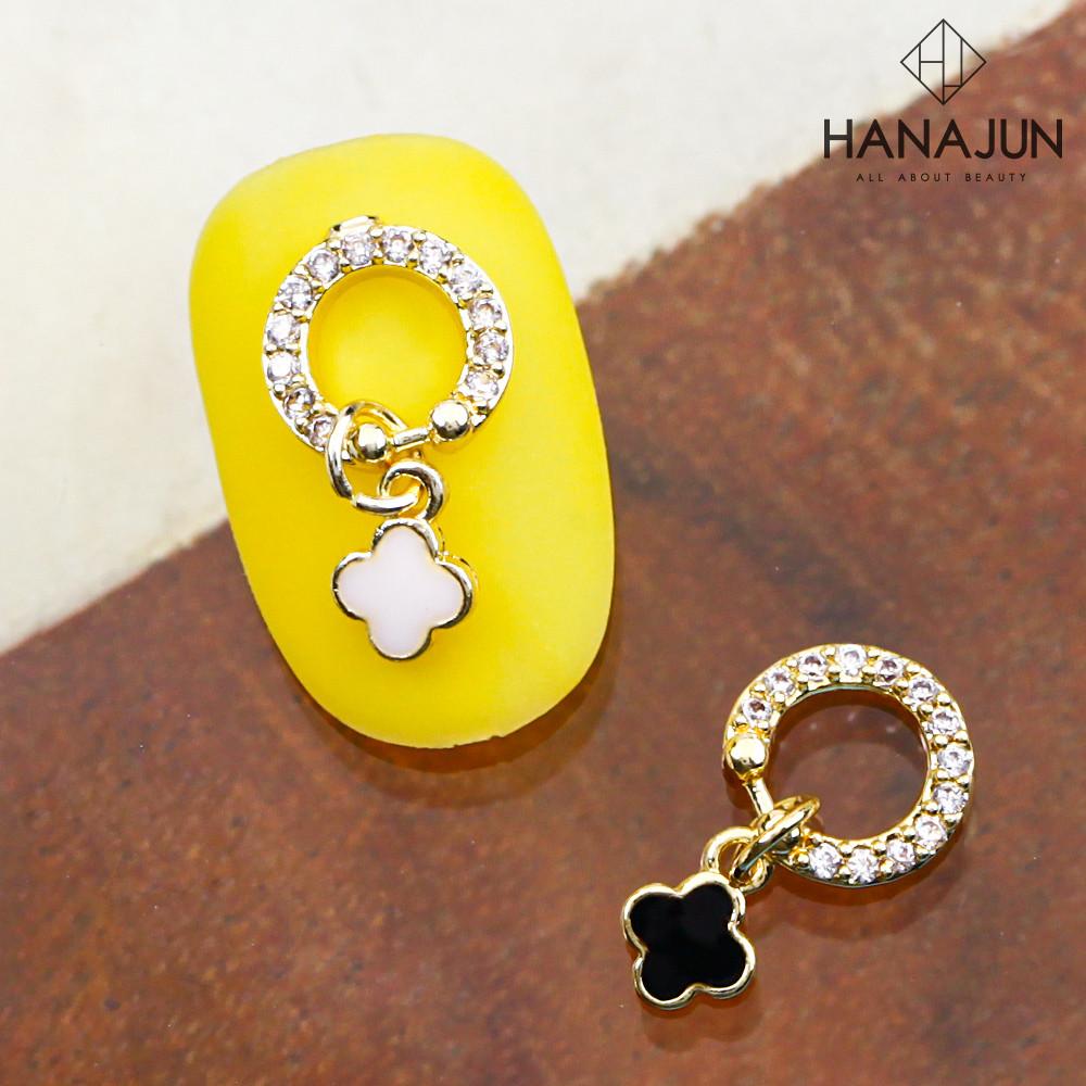 스톤링 클로버 댕글 네일파츠