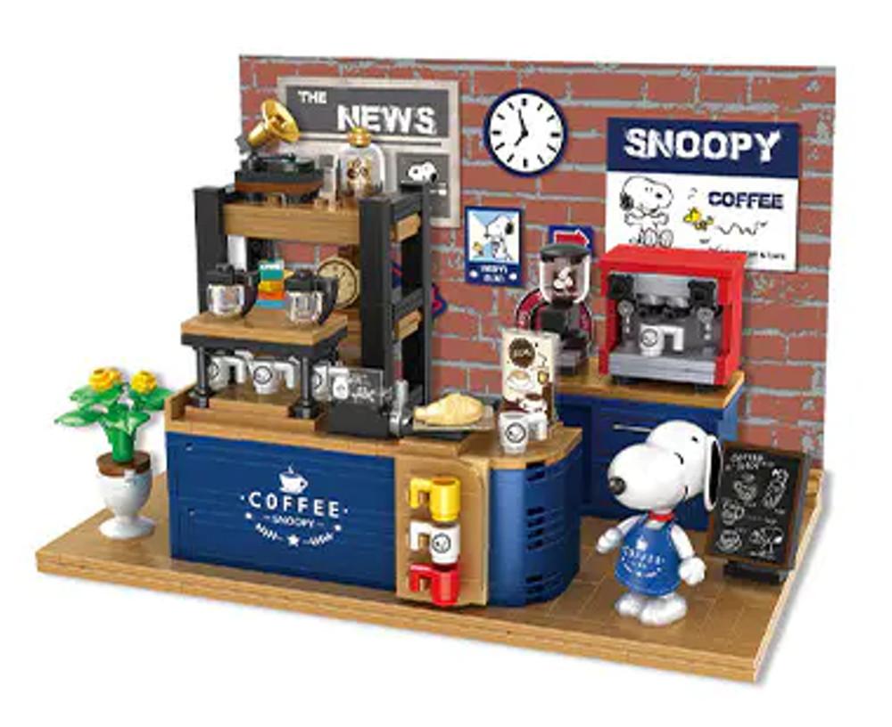 항삼화 S005 006 스누피 디오라마 커피숍 헤어숍 풀박스 호환블럭