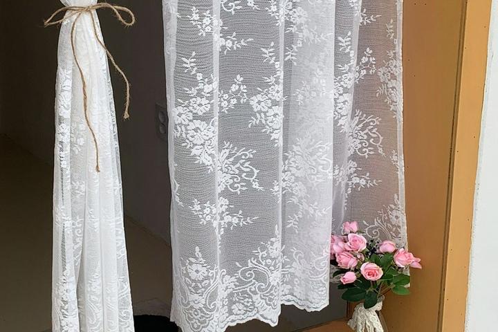 앨리스 앤틱플라워 레이스 가리개커튼 2장