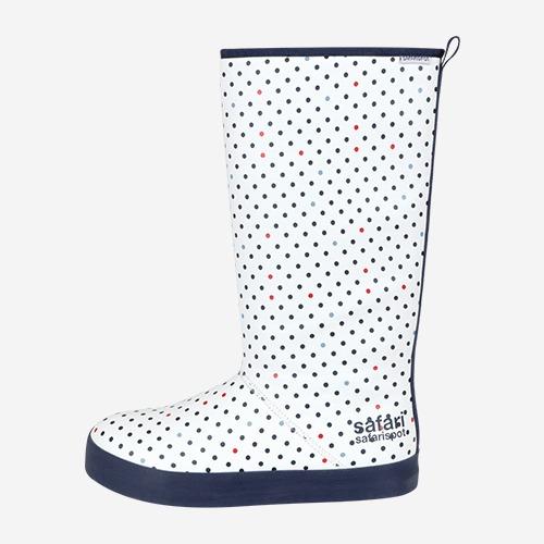 BASIC SAFARI DOTS RAIN BOOT (WHITE)