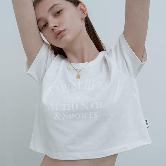 Arch Logo Crop T-Shirt [Off White]