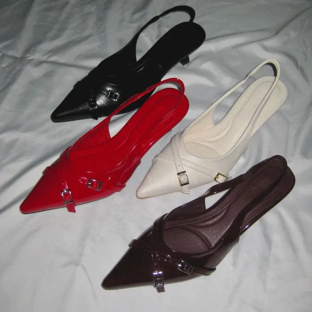 Enamel Buckle Stiletto [4color]