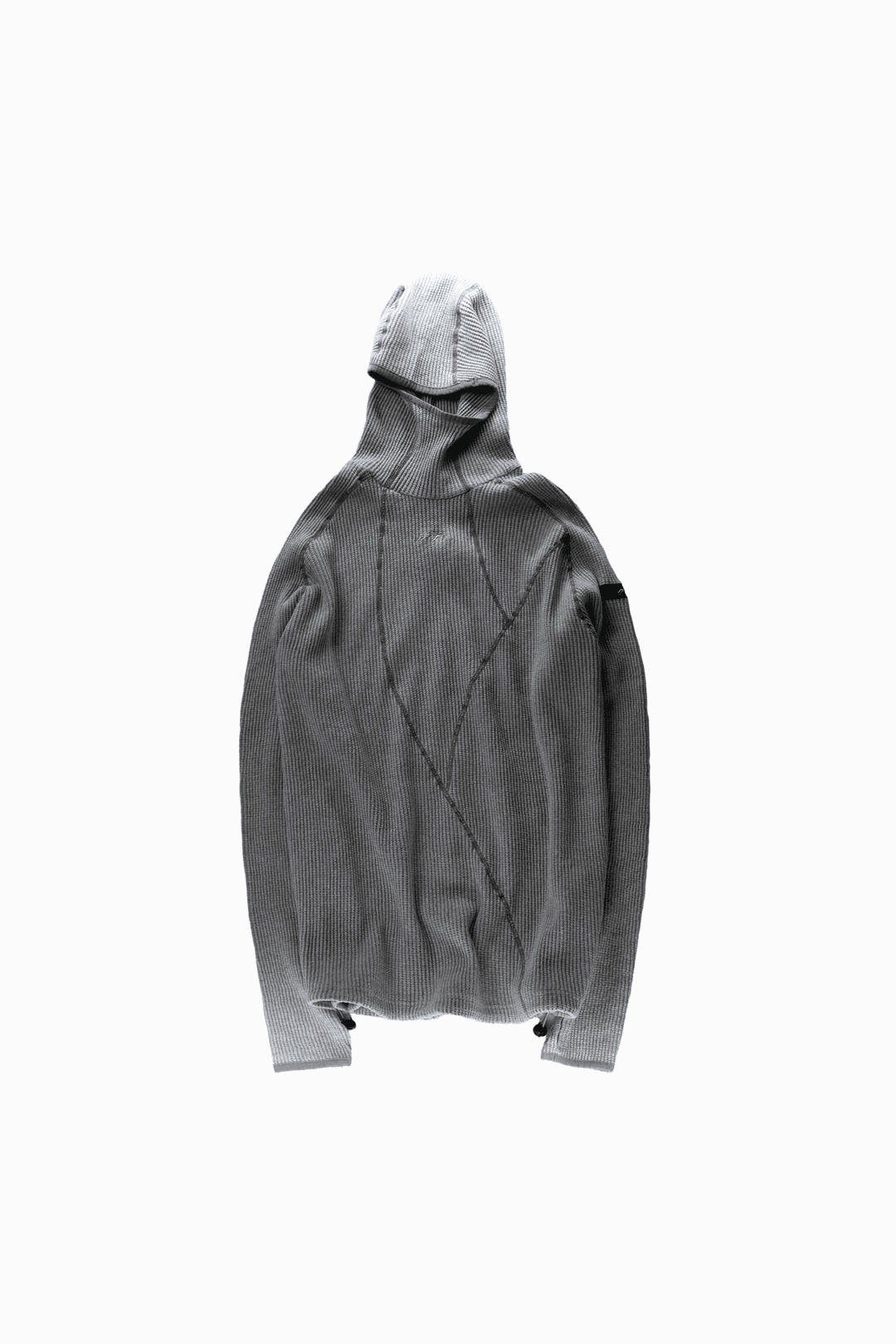 waffle warmer hoodie (grey color) -small fit-