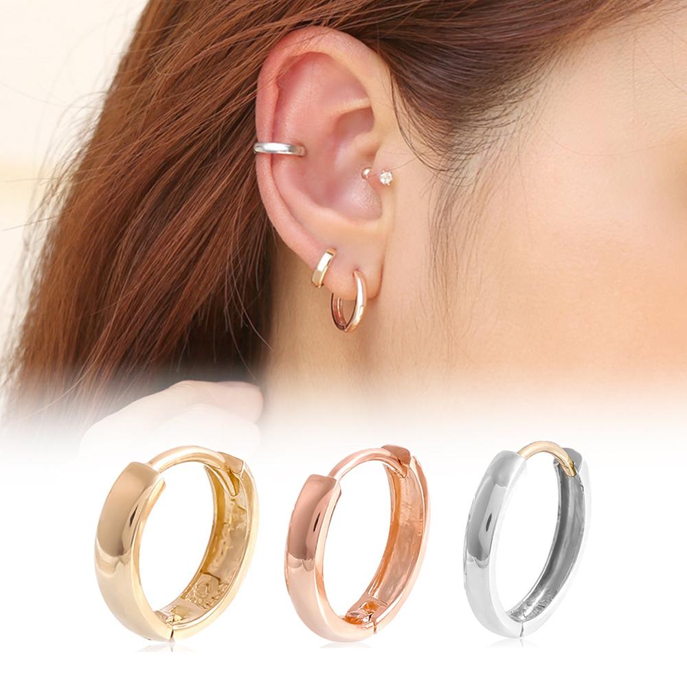 14K 18K 데일리 민자링 원터치귀걸이 9mm(S)