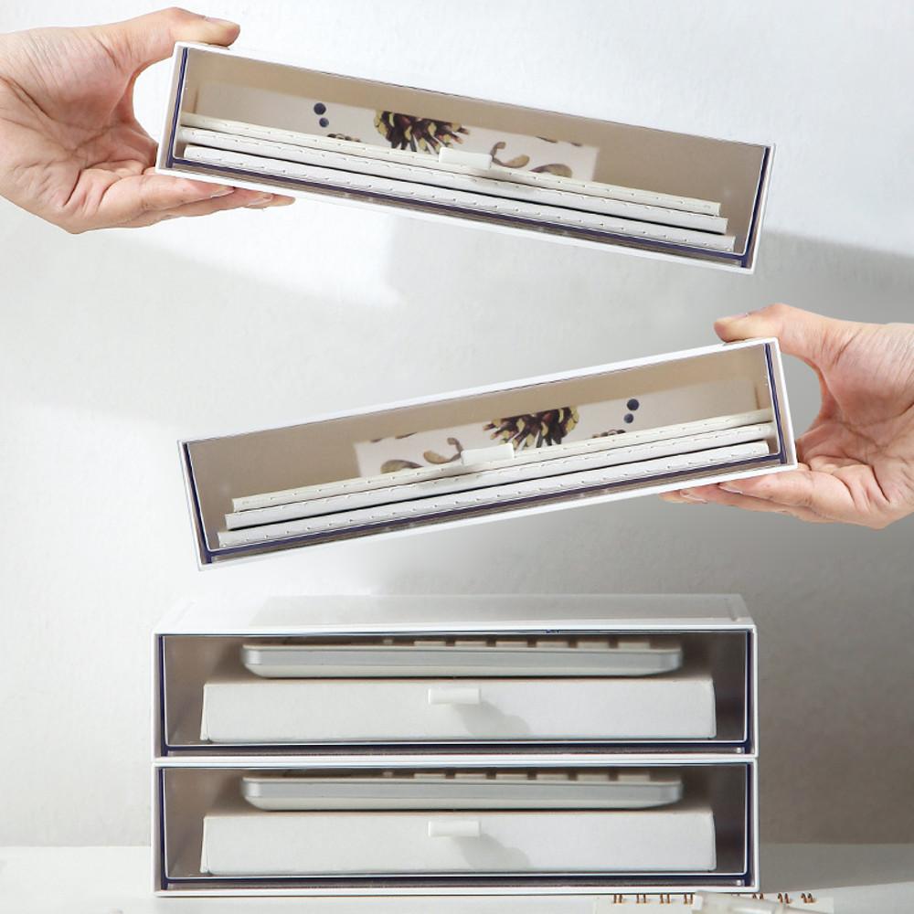 알뜰살뜰매뉴얼 다용도 미니서랍 화장품 투명 수납함 책상 무한 수납 서랍 정리함 1칸