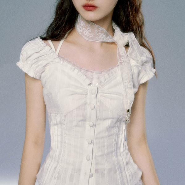 Waist Pleated Highlighted Layered Top