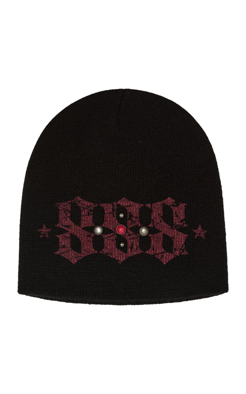 888 스터드 비니 블랙