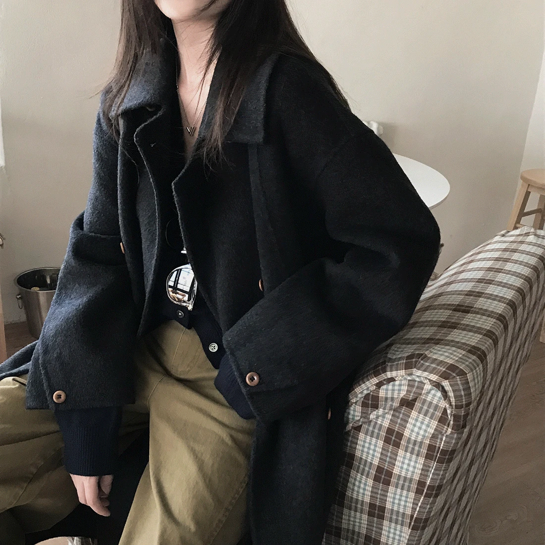 [HANDMADE/울100%] 브리티시 소프트 더블 핸드메이드 울 코트 - ct