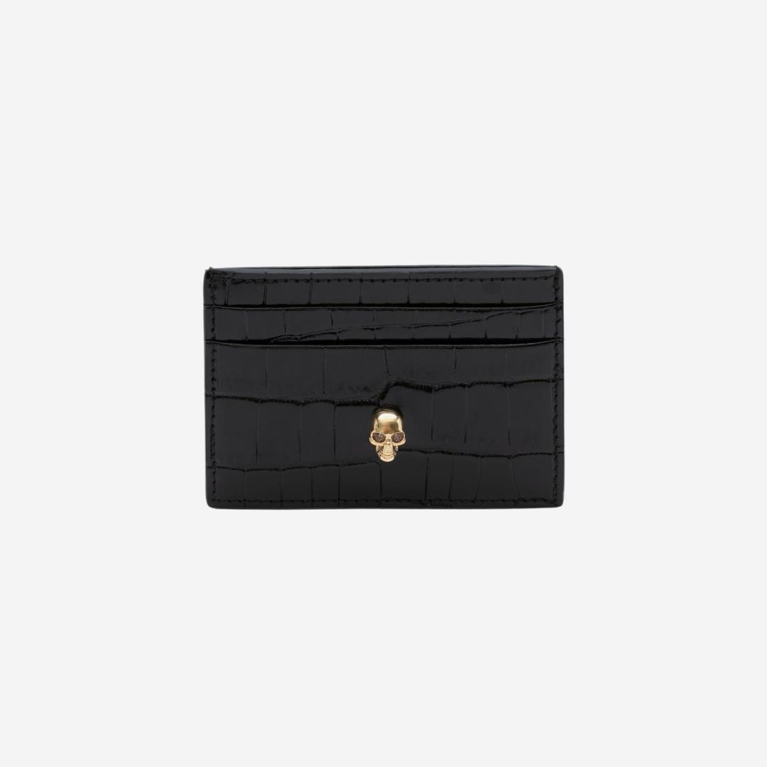 Alexander McQueen Skull Card Holder Black
