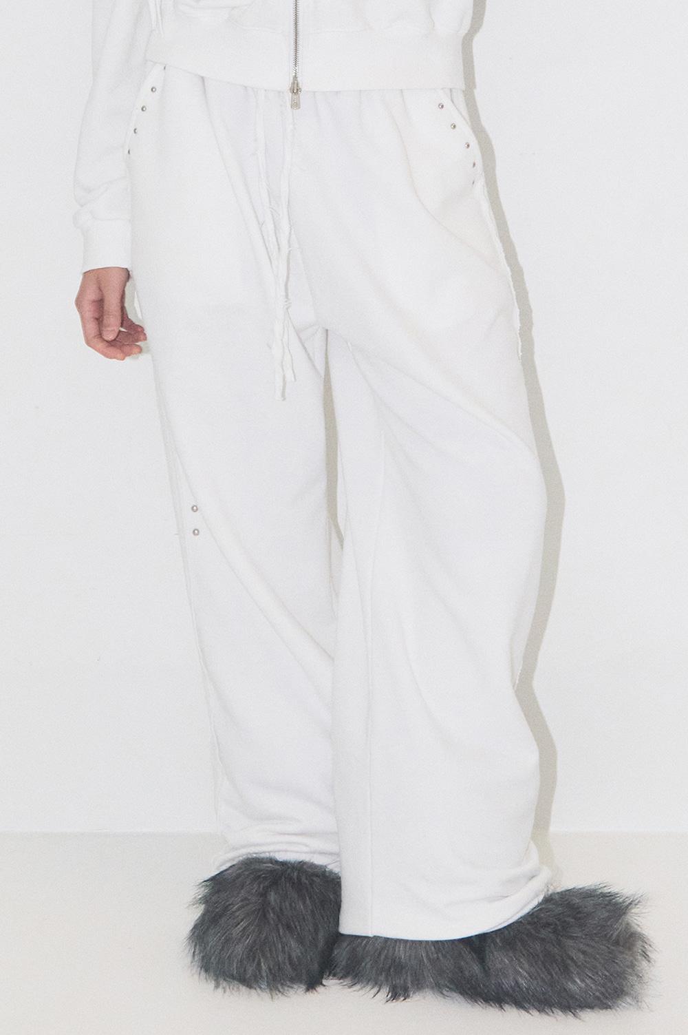 프레이드 스웻 팬츠 화이트