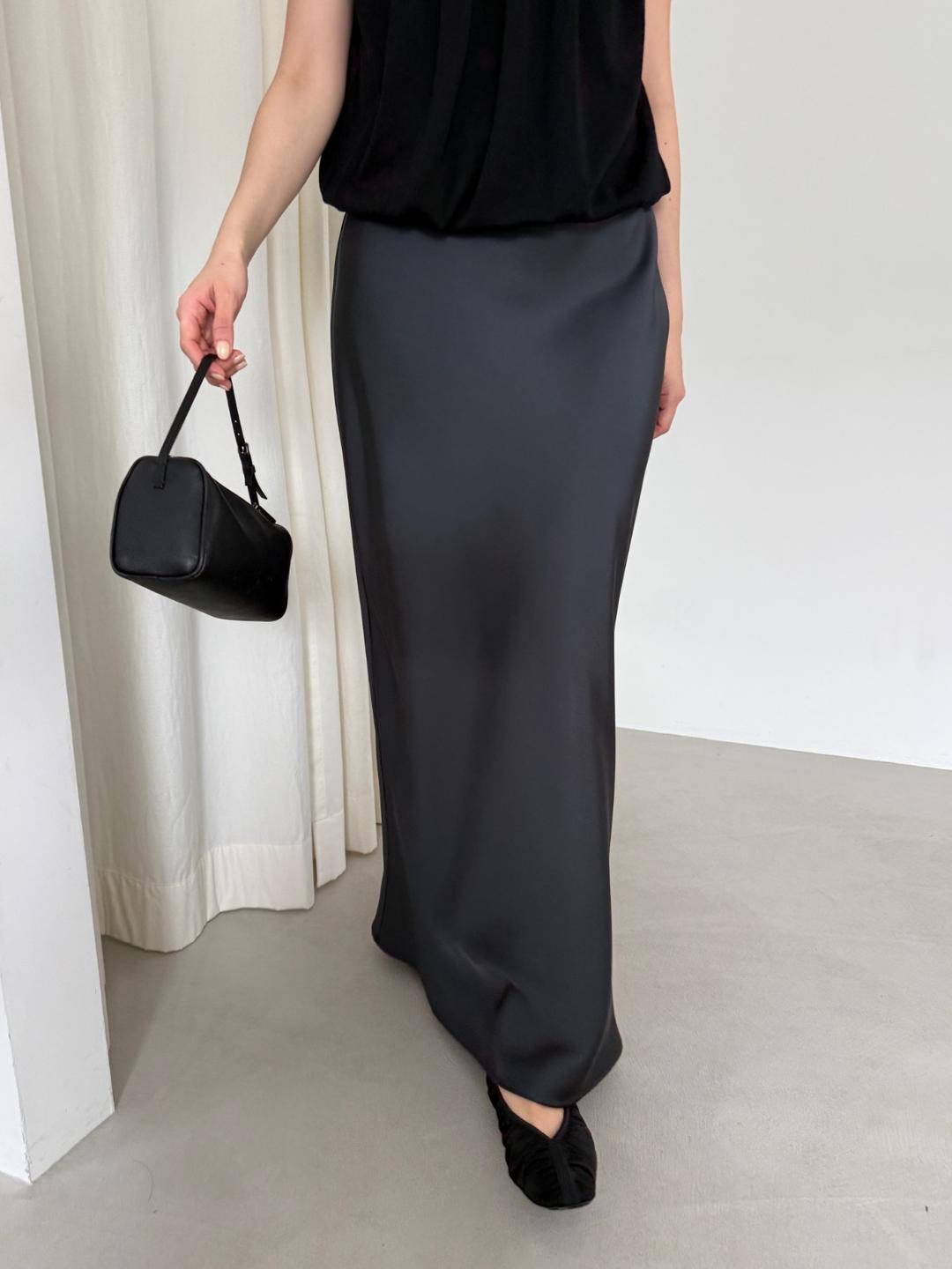 씨미 [1만장 판매/MADE] 새틴 맥시 스커트