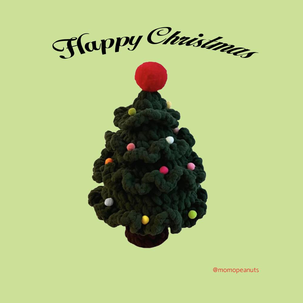 [모모피너츠] 크리스마스 어글리 뜨개 트리 인형 장식 트리 연말 성탄절 소품 오브제
