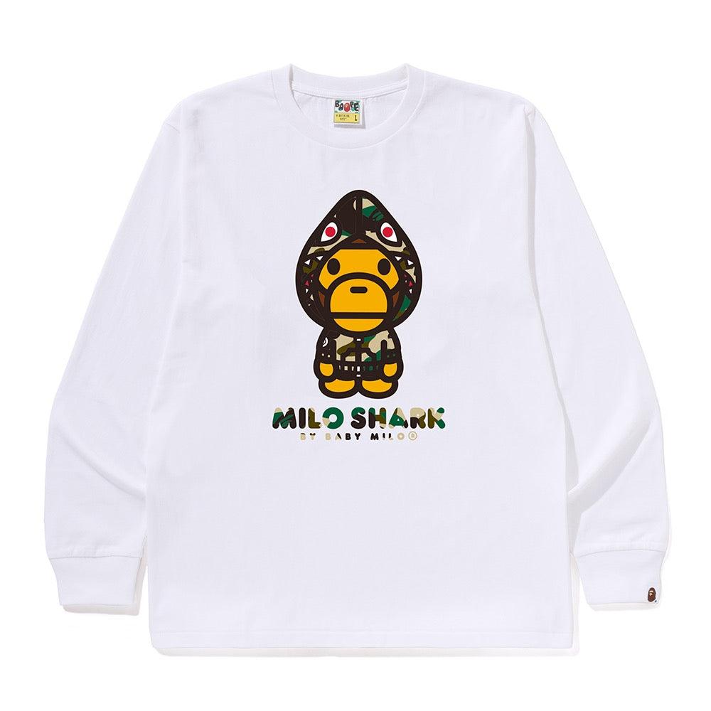 퍼스트 카모 마일로 샤크 FZH 롱슬리브 티셔츠(M) WHITE/YELLOW