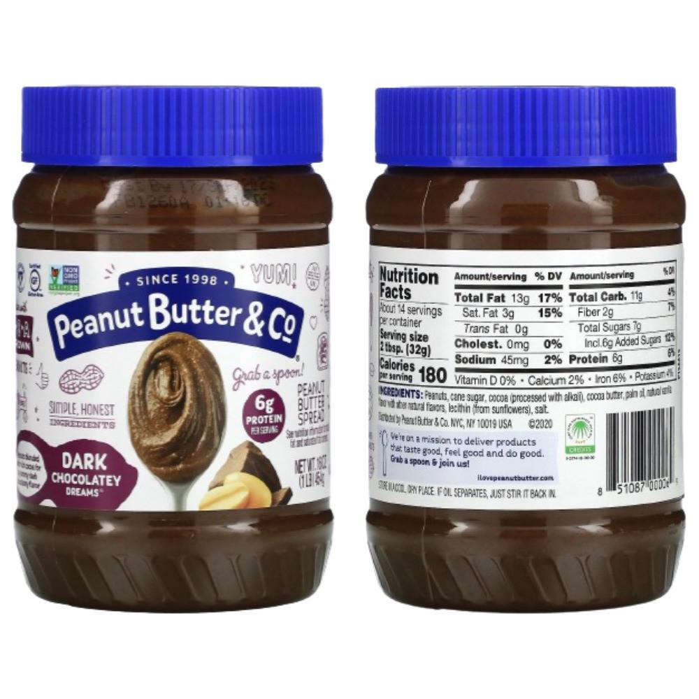 피넛 버터 Peanut Butter Co 땅콩버터 스프레드 다크 초콜릿 드림 454g