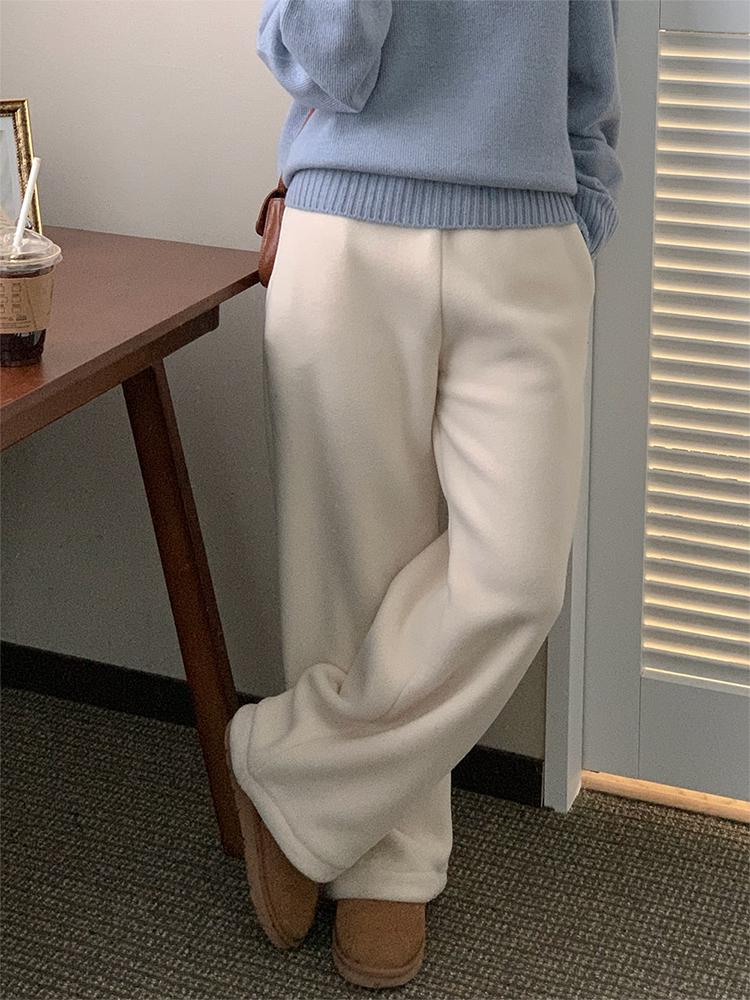 슬로우리스트 [한파템🔥][MADE][키작녀]라빙 뽀글이 후리스 조거 바지 팬츠[4color]