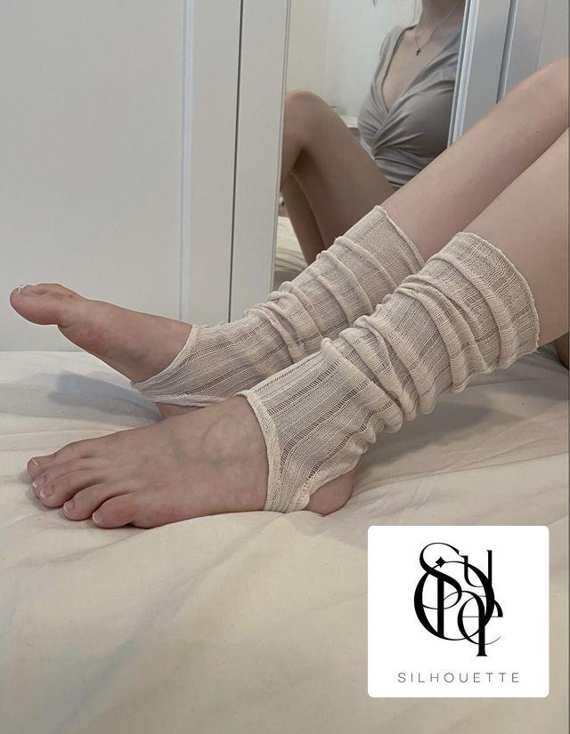 [자체제작/3COLOR]실루엣 여리 발레코어 레그워머