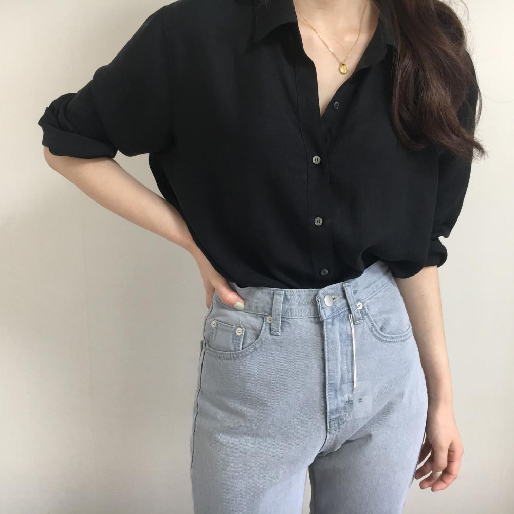 [아이당일]플라이어웨이 비스코스 레이온 텐셀 블라우스 셔츠 flyaway (2color)