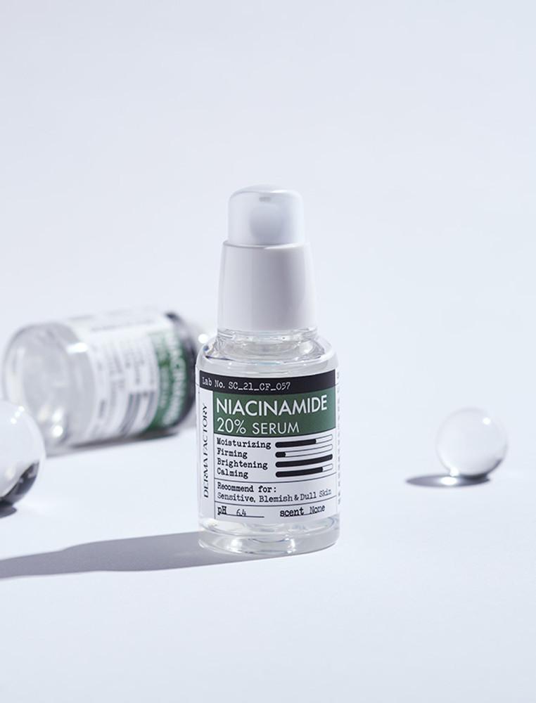 [비건인증] 더마팩토리 나이아신아마이드 20%(200,000ppm) 세럼 30ml /모공세럼 기미세럼 브라이트닝 모공탄력 모공쫀쫀 결케어 맑은피부케어 비타민B3 비타민세럼