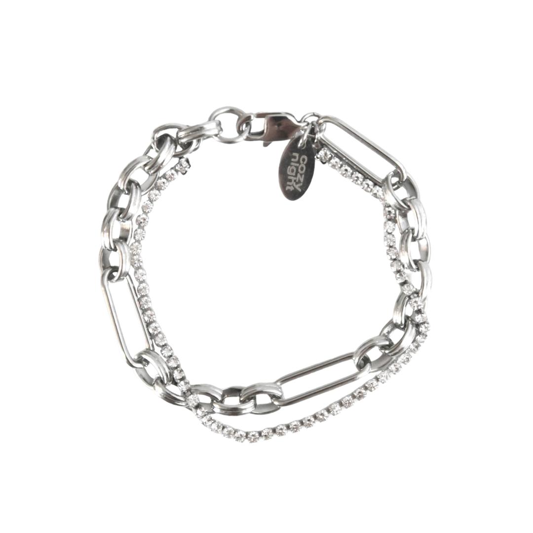 ice two chain bracelet(white)