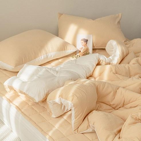 쉬즈홈 국내 제조 쉐이크밀크 워싱 차렵이불 세트 - 이불세트 | 쿠팡