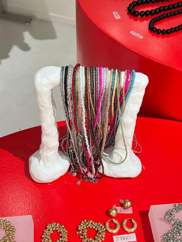 [jungarchive] 3+1 써지컬비즈목걸이 / 레이어드비즈목걸이