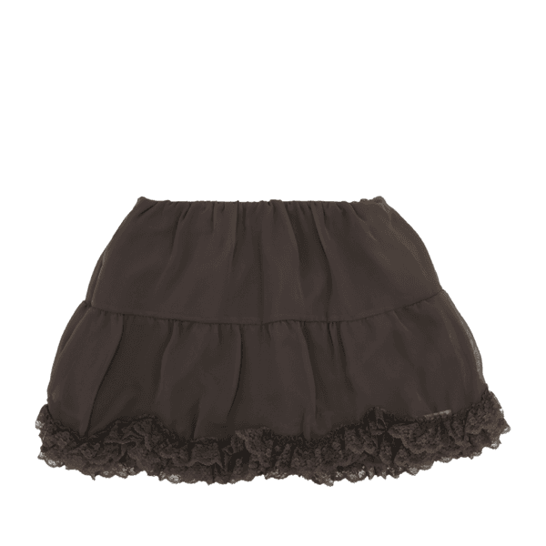 RUFFLE SKIRT (KHAKI BROWN)