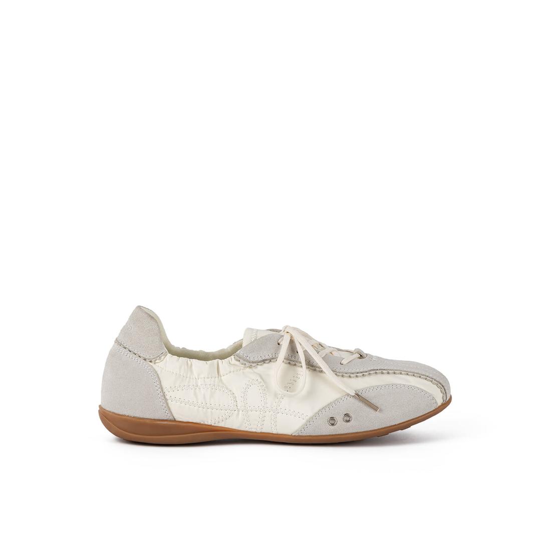 SKIA PINKING SHIRRING SNEAKERS / IVORY