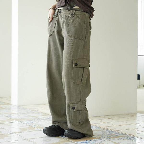 노머시 카고 와이드팬츠