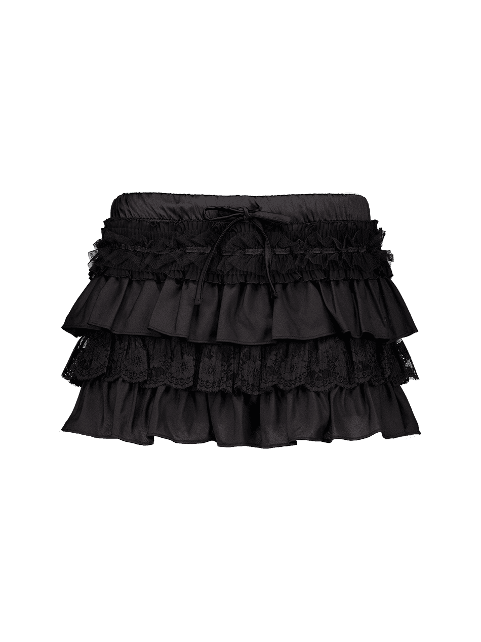 TUTU MIX SKRIT PANTS / BLACK