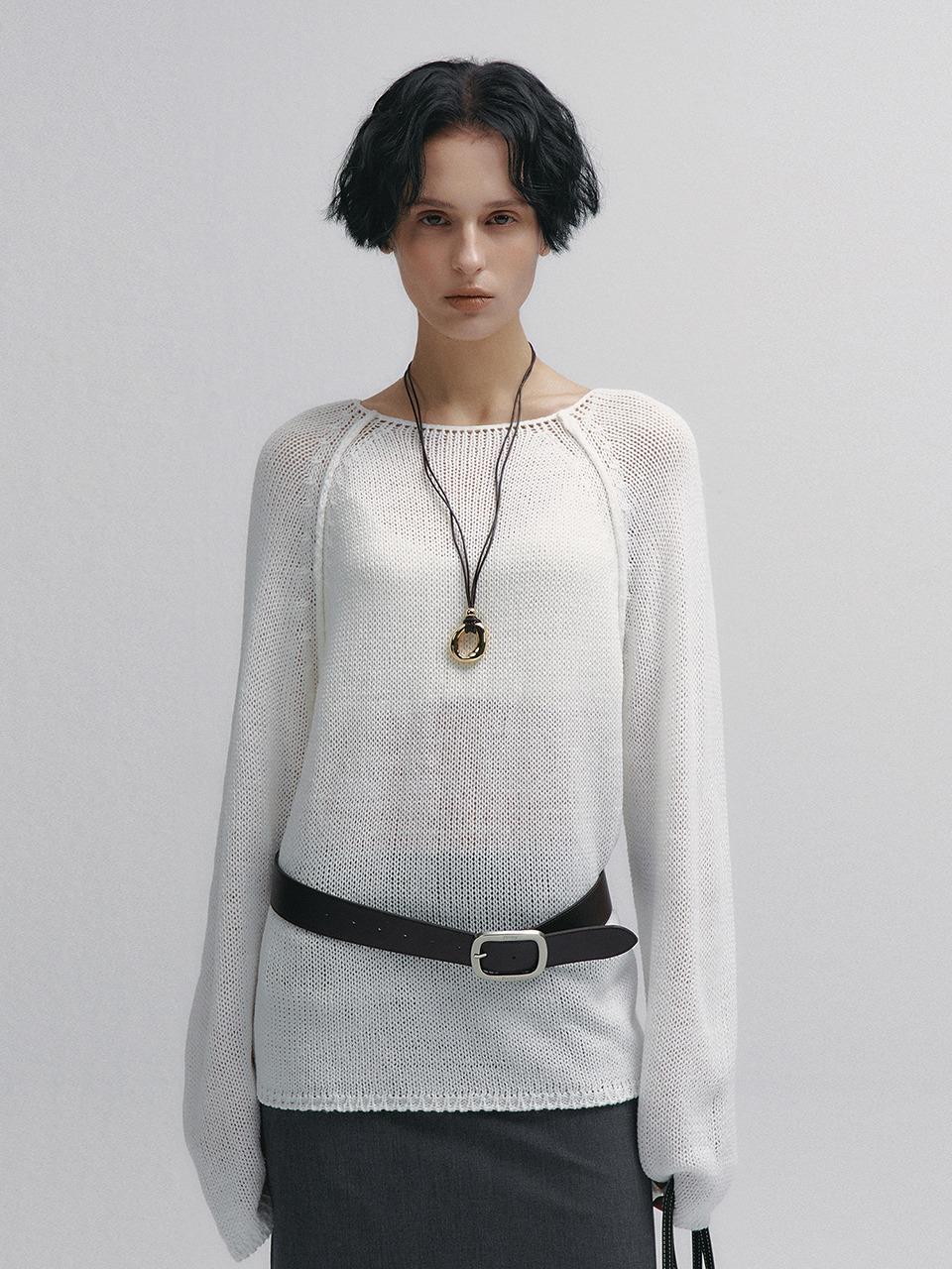 Drop Raglan Over-Fit Knit (Ivory)