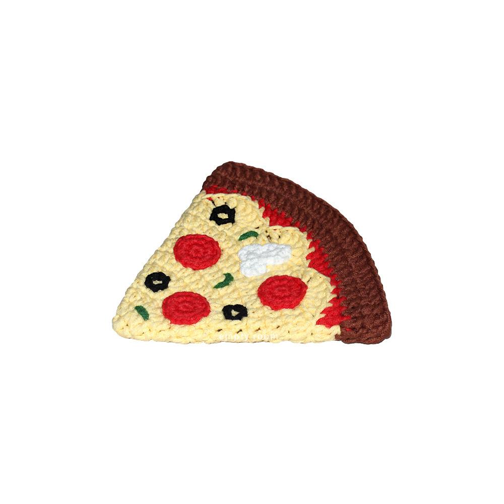 피자 파우치 / 핸드메이드 뜨개 코바늘 지갑
